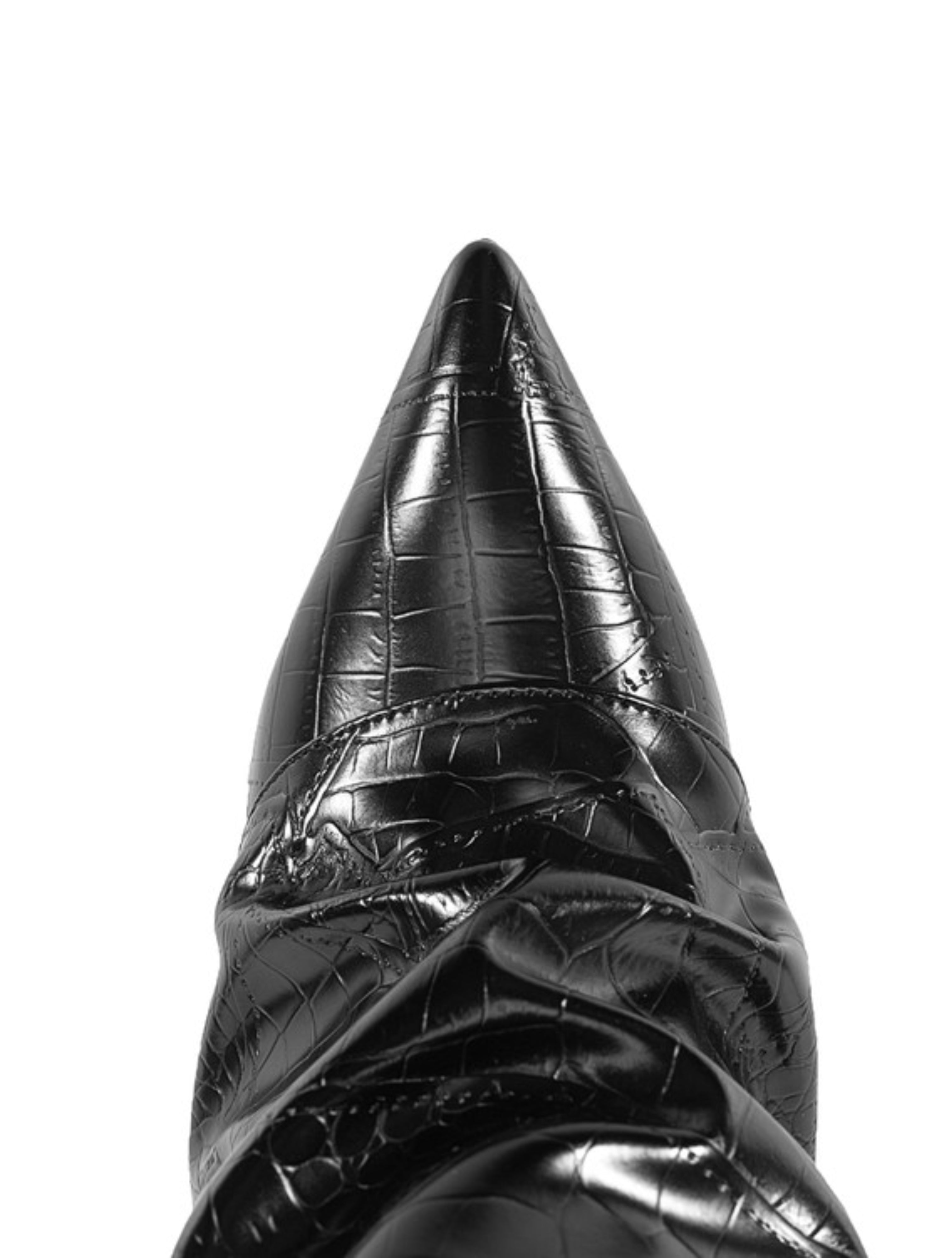 Black Slouchy Pointed Toe Knee High Boots Women