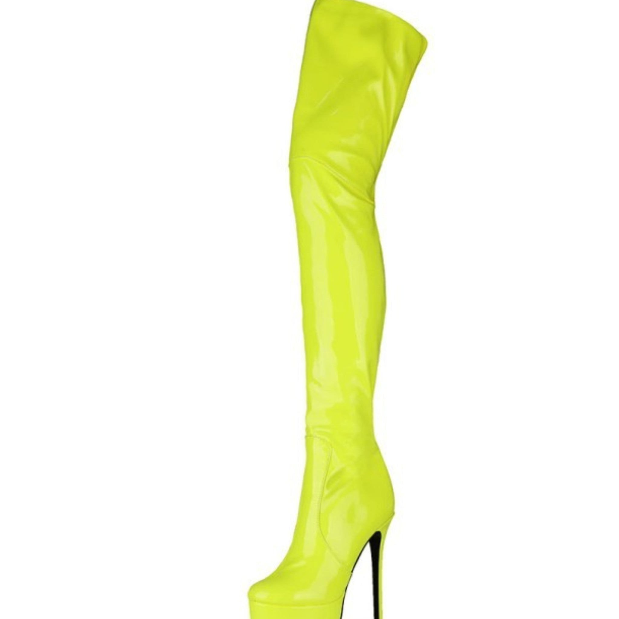 Light Green Stiletto Over-The-Knee Boots for Women