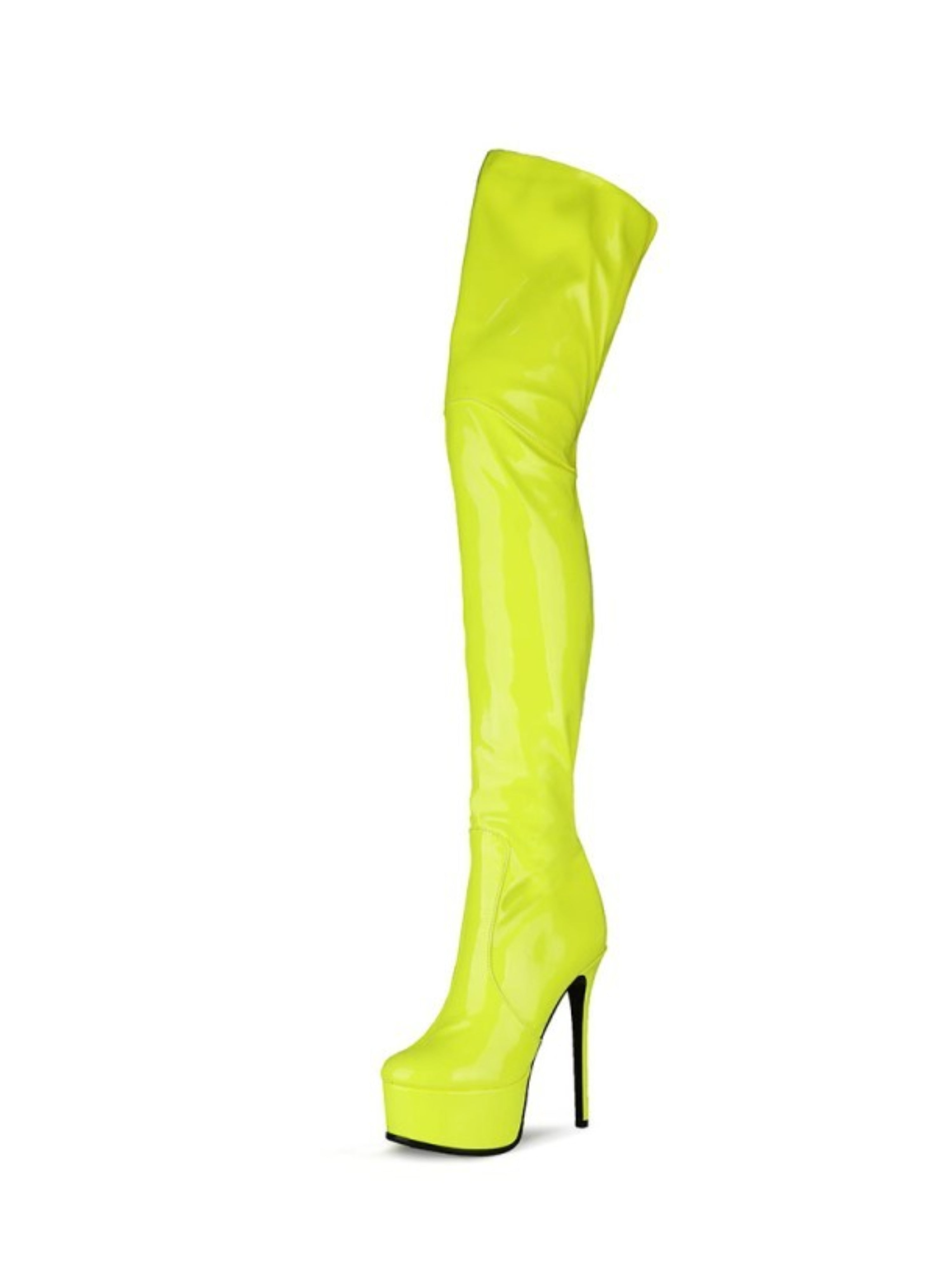 Light Green Stiletto Over-The-Knee Boots for Women