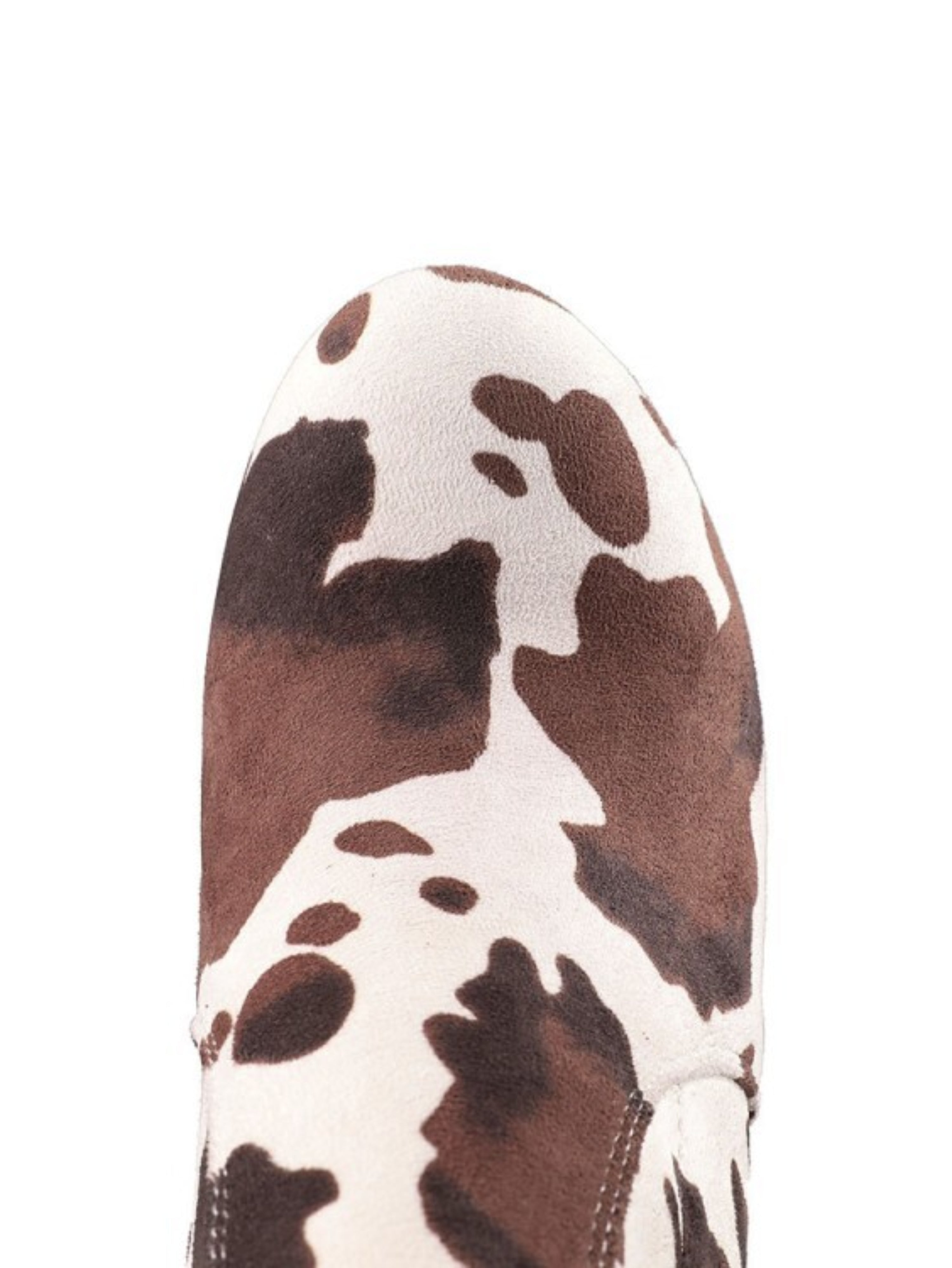 Brown Round Toe Stilettos Women's Thigh-High Boots