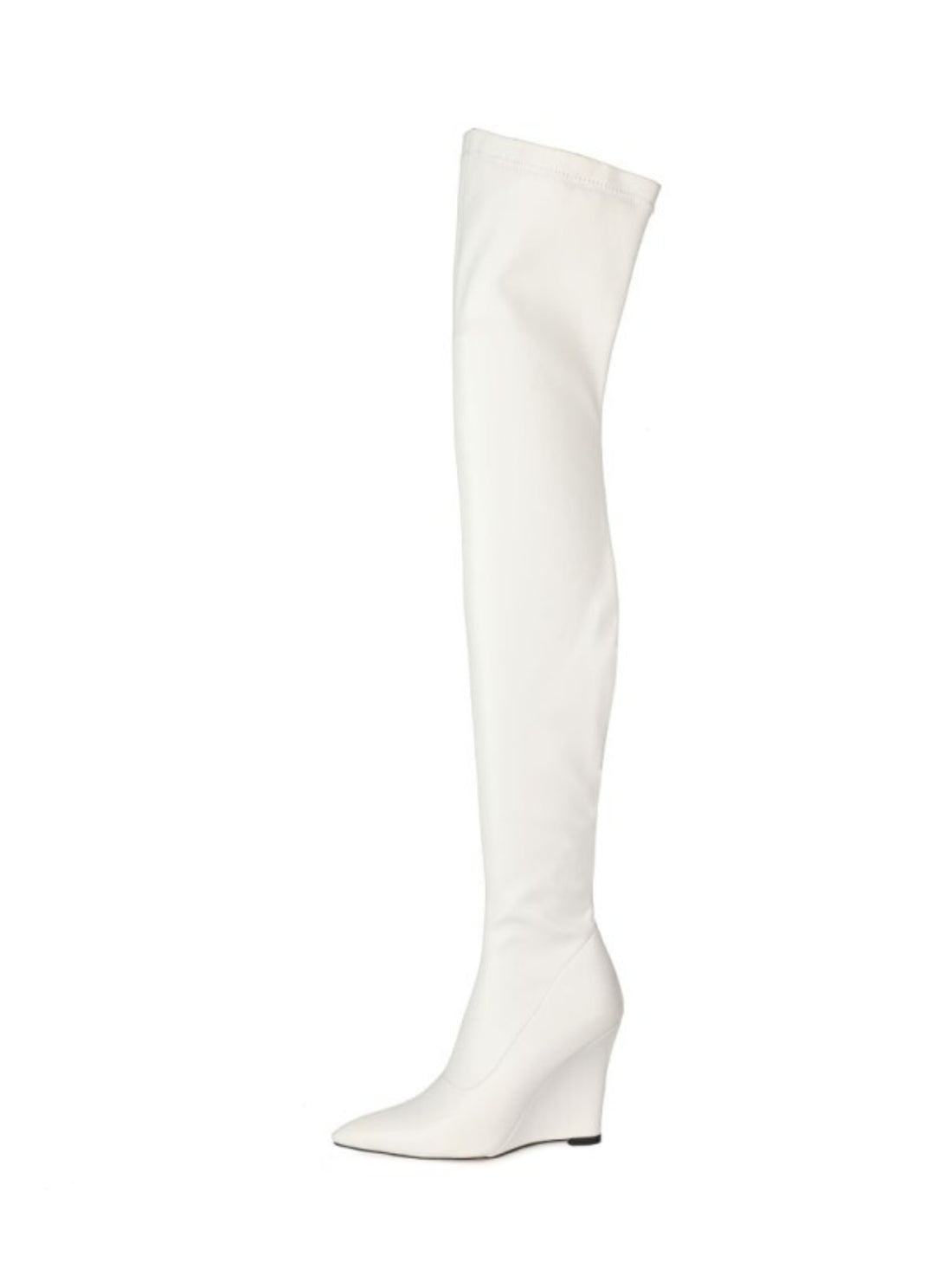 White High-Heel Over-The-Knee Boots for Women