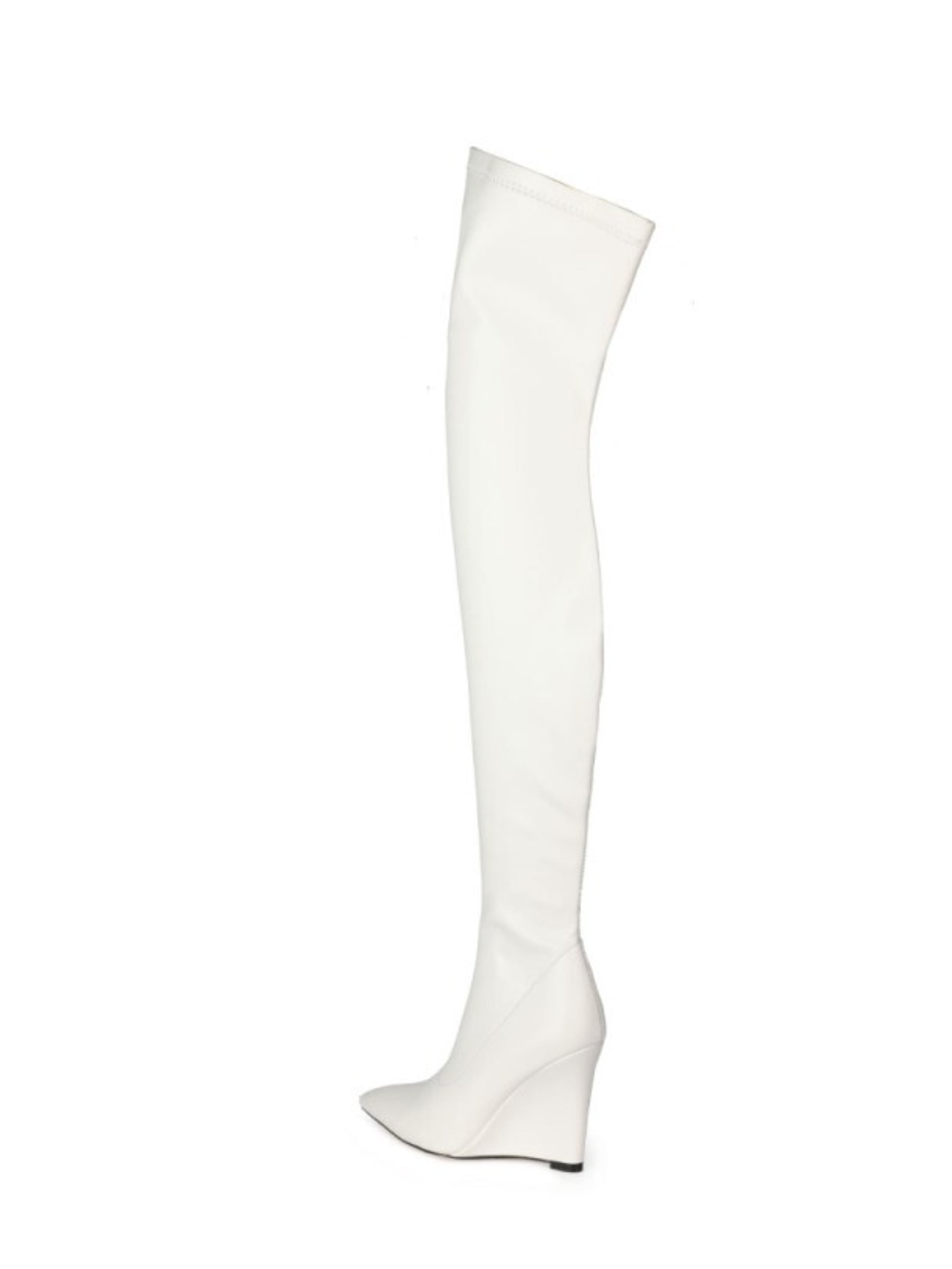 White High-Heel Over-The-Knee Boots for Women