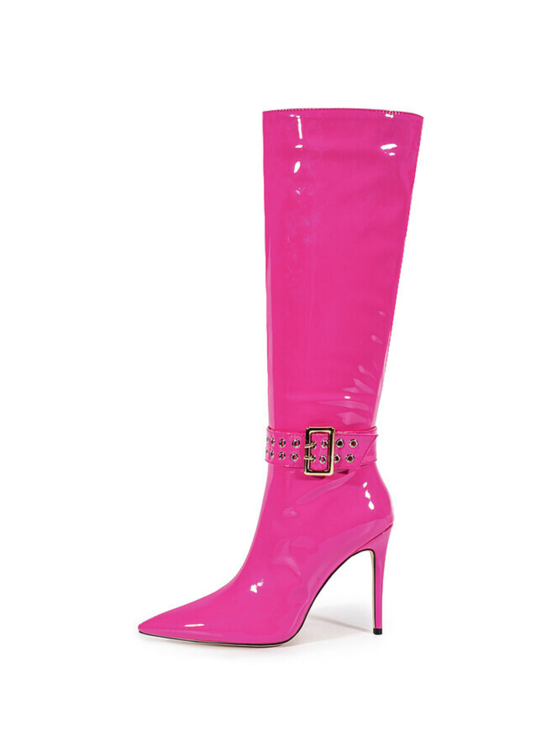 Fuchsia Stilettos High-Heel Tall Boots Women