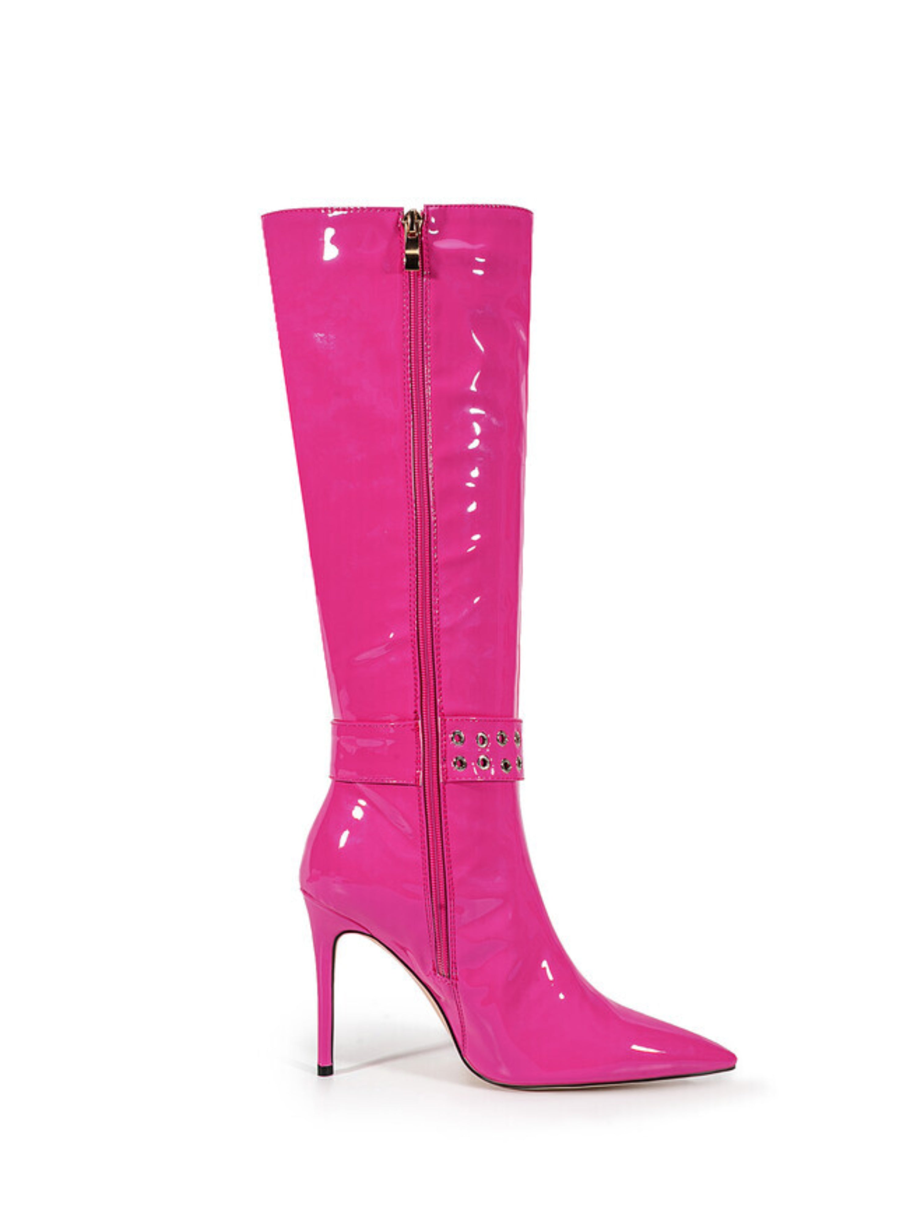 Fuchsia Stilettos High-Heel Tall Boots Women