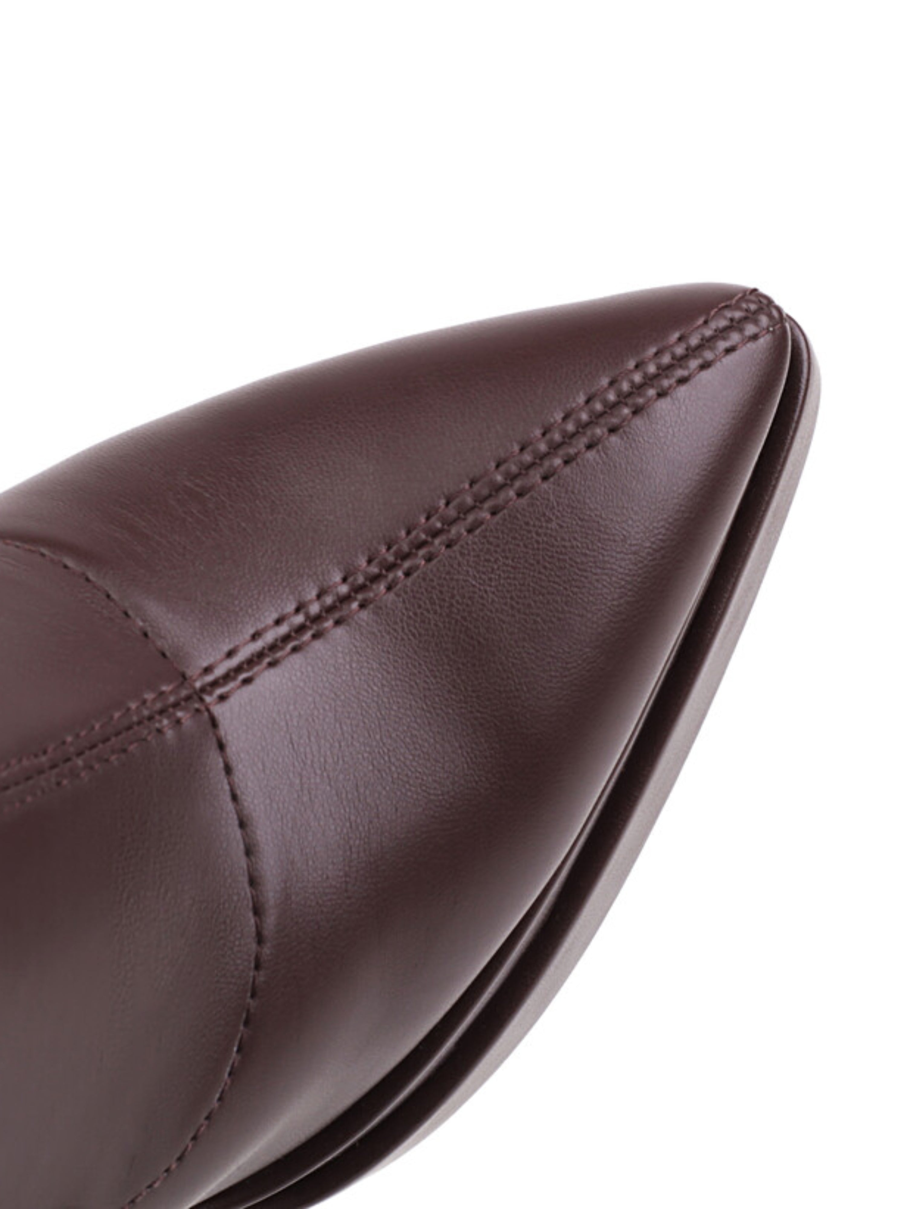 Brown Pointed Toe Platform Heel Women's Booties