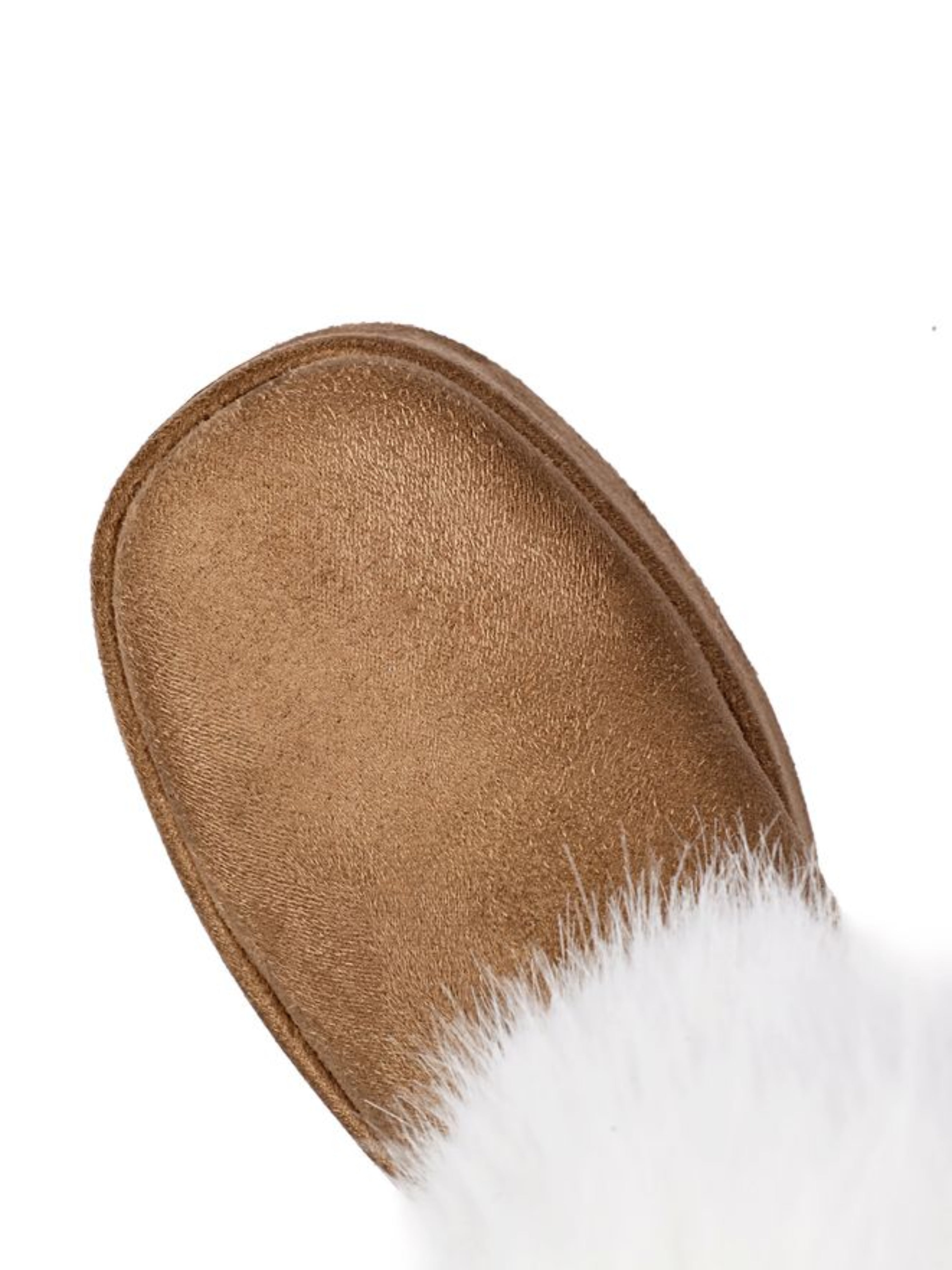 Tan Round Toe Platform Heel Women's Long Boots