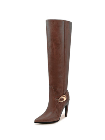 Mocha Brown High-Heel Thigh-High Boots for Women