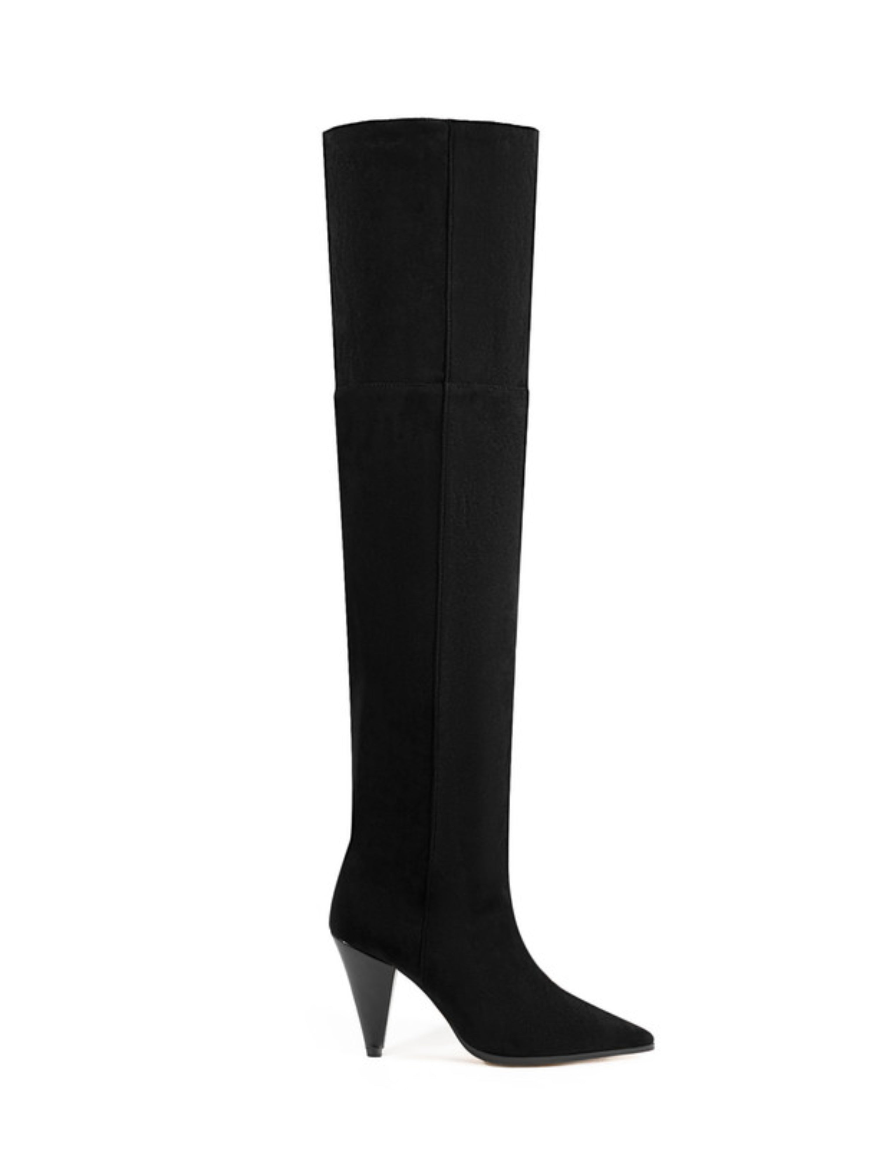 Black High-Heel Women's Over-The-Knee Boots