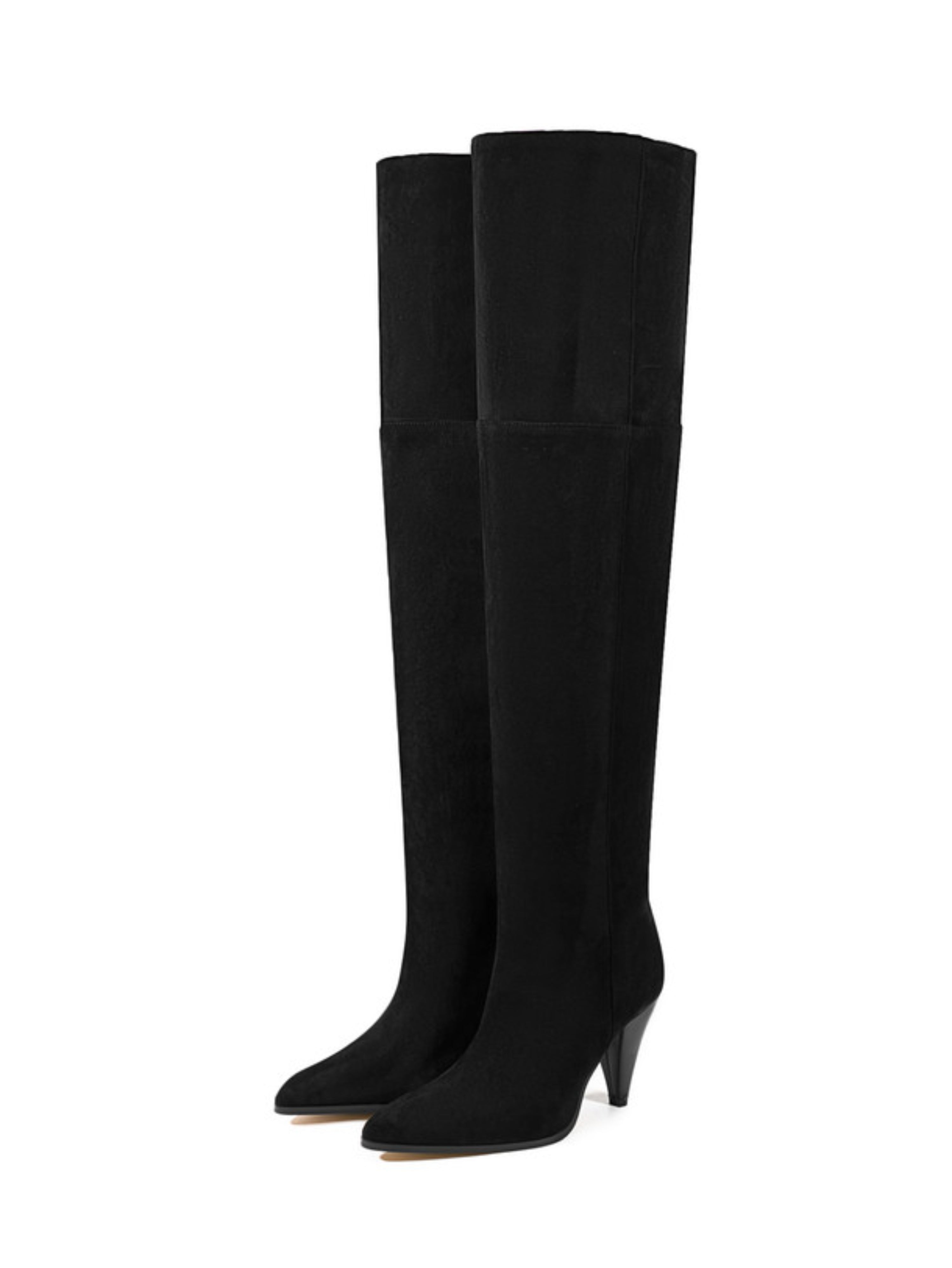 Black High-Heel Women's Over-The-Knee Boots