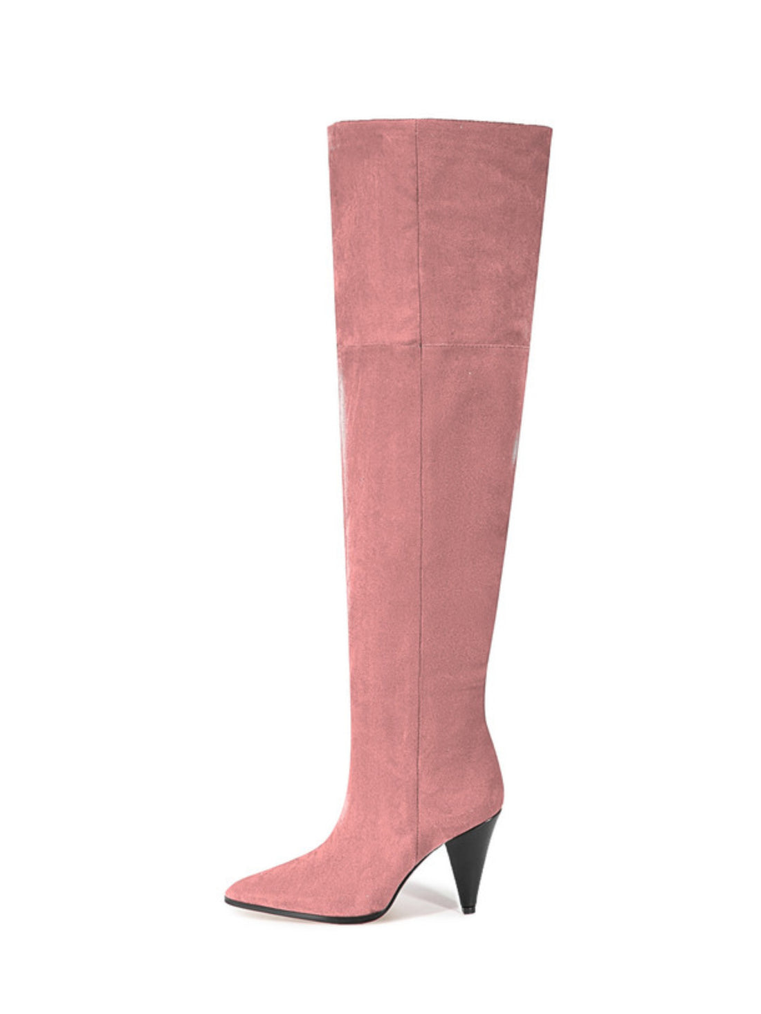 Pink Slip-On Over-The-Knee Boots for Women