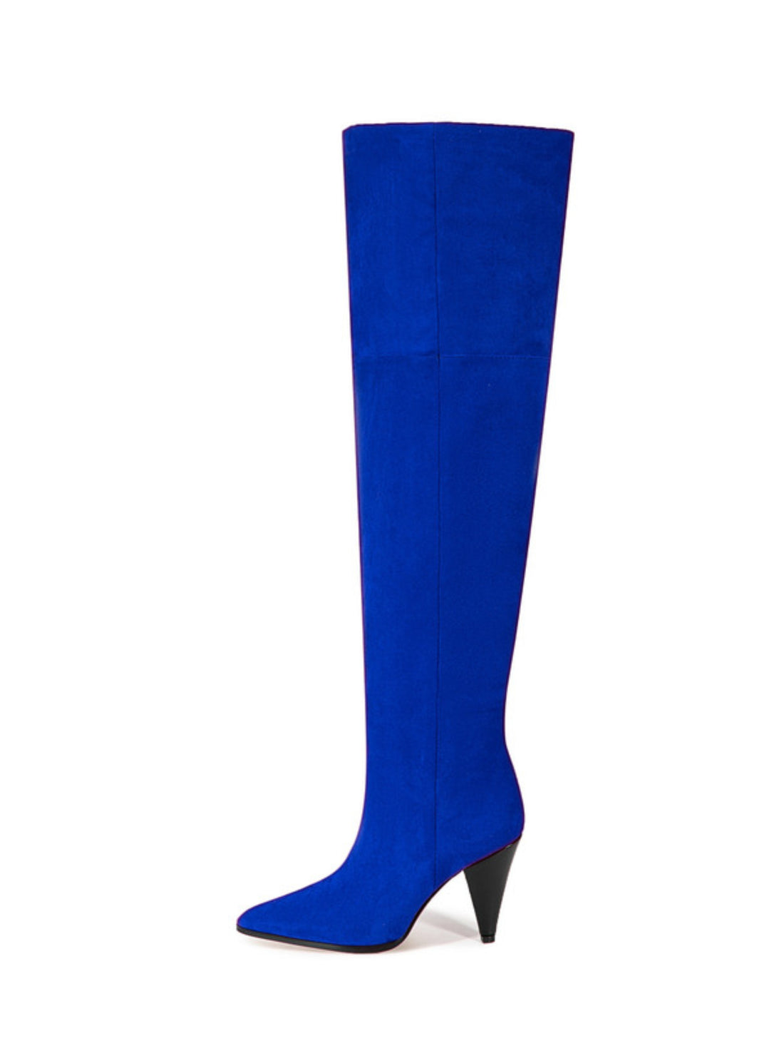 Blue High-Heel Women's Thigh-High Boots