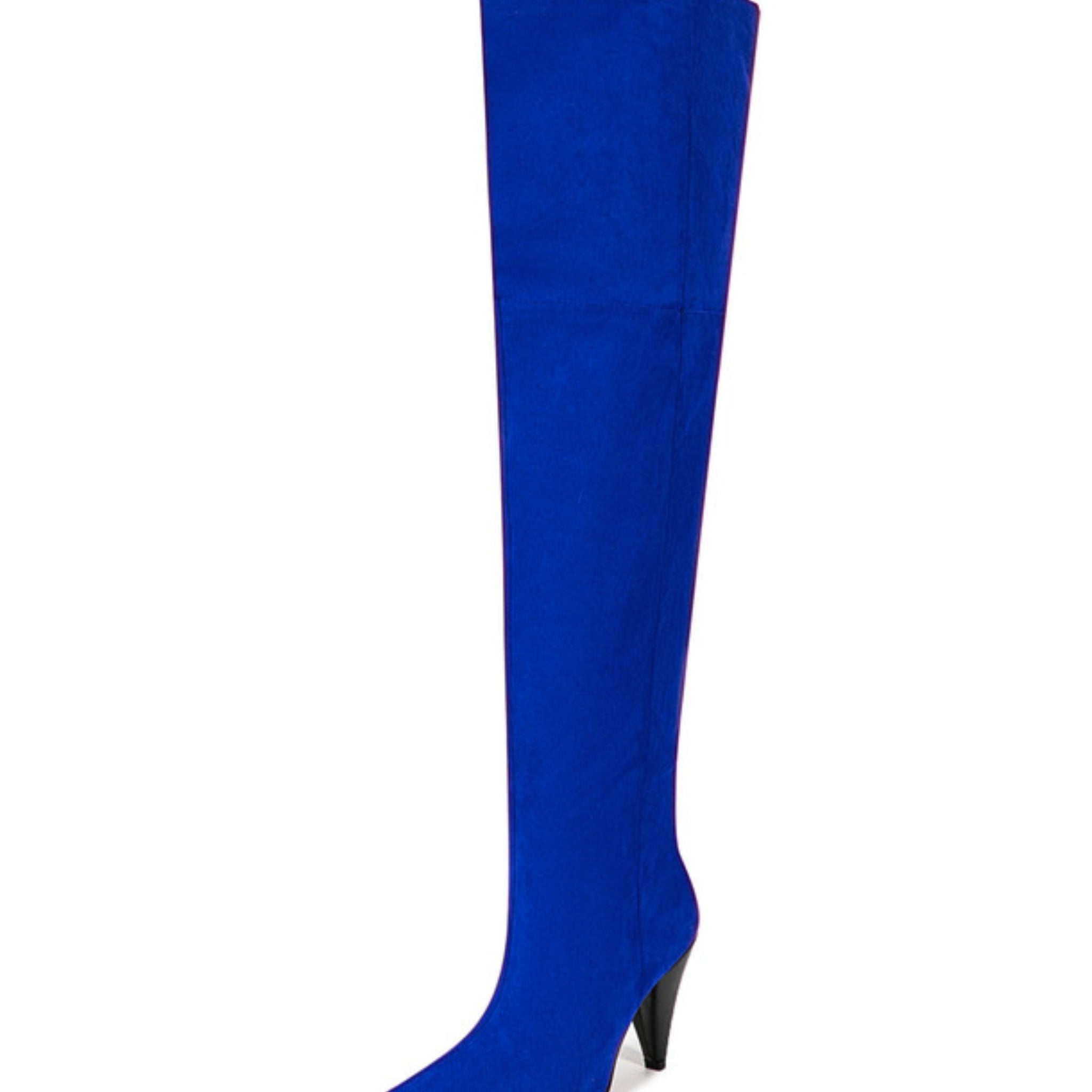Blue High-Heel Women's Thigh-High Boots