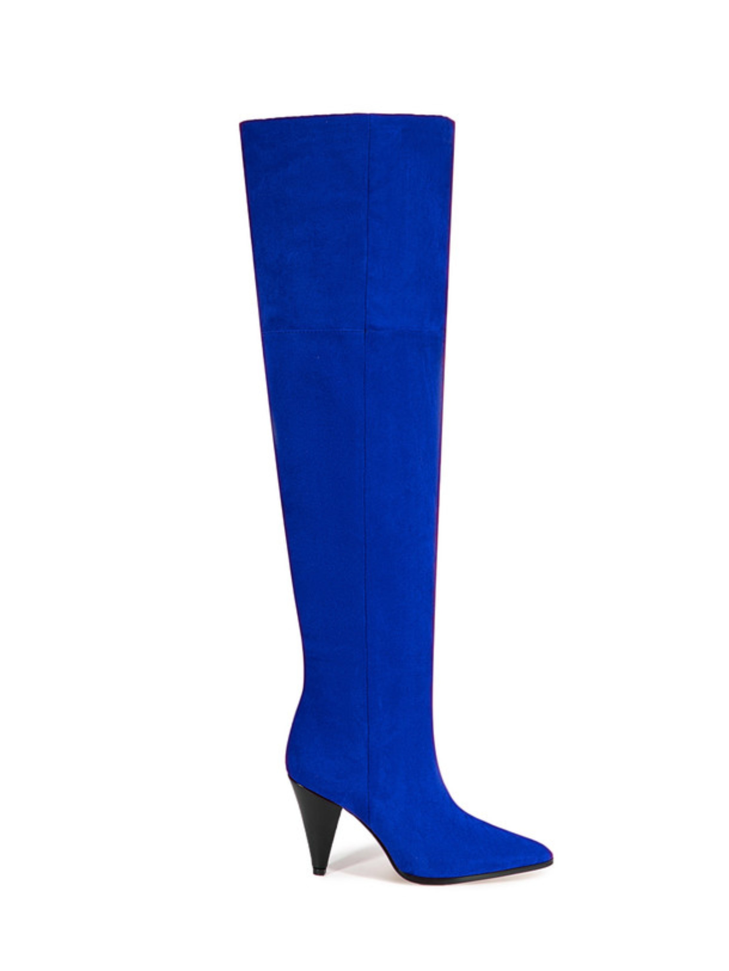 Blue High-Heel Women's Thigh-High Boots