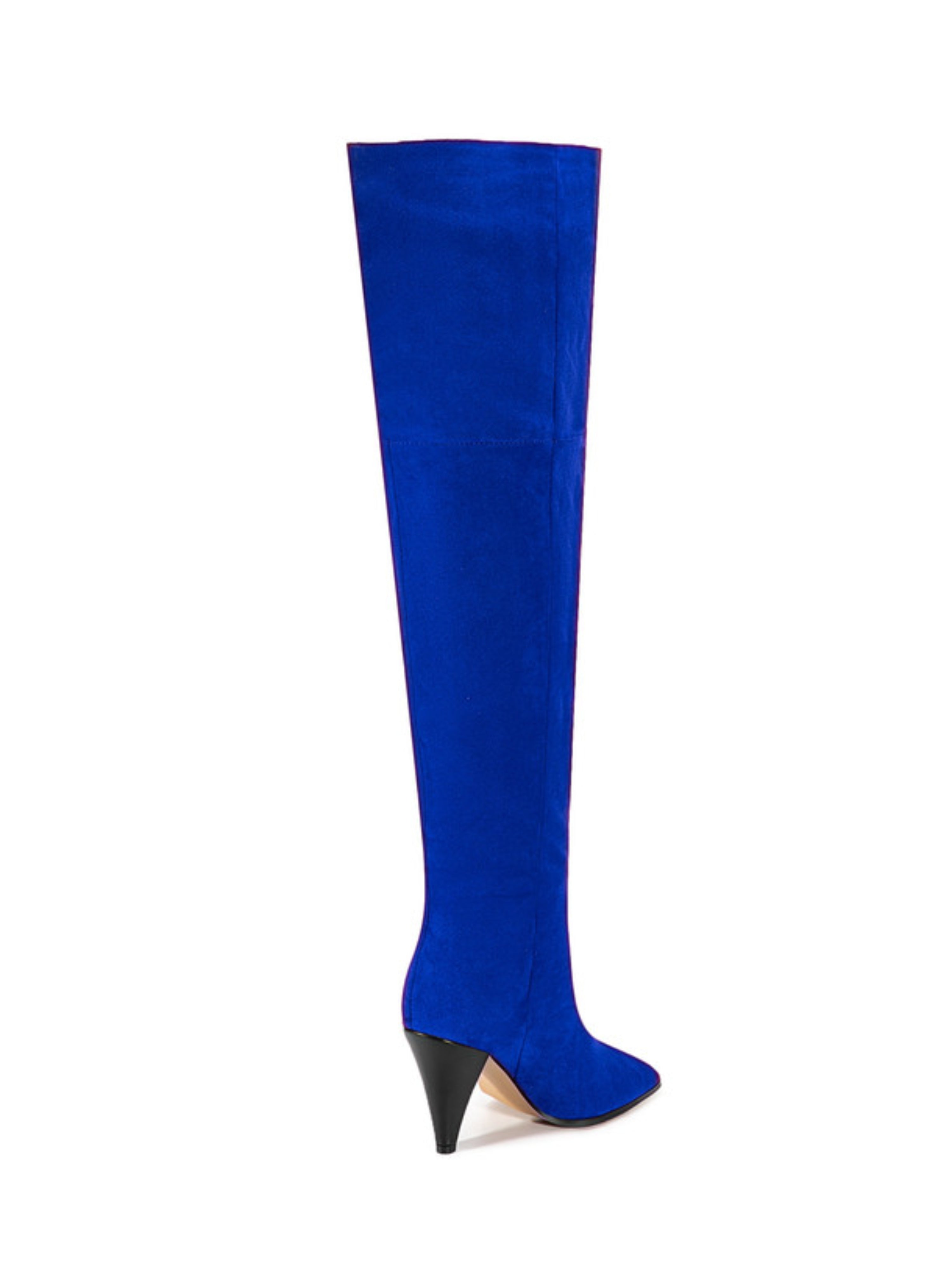 Blue High-Heel Women's Thigh-High Boots