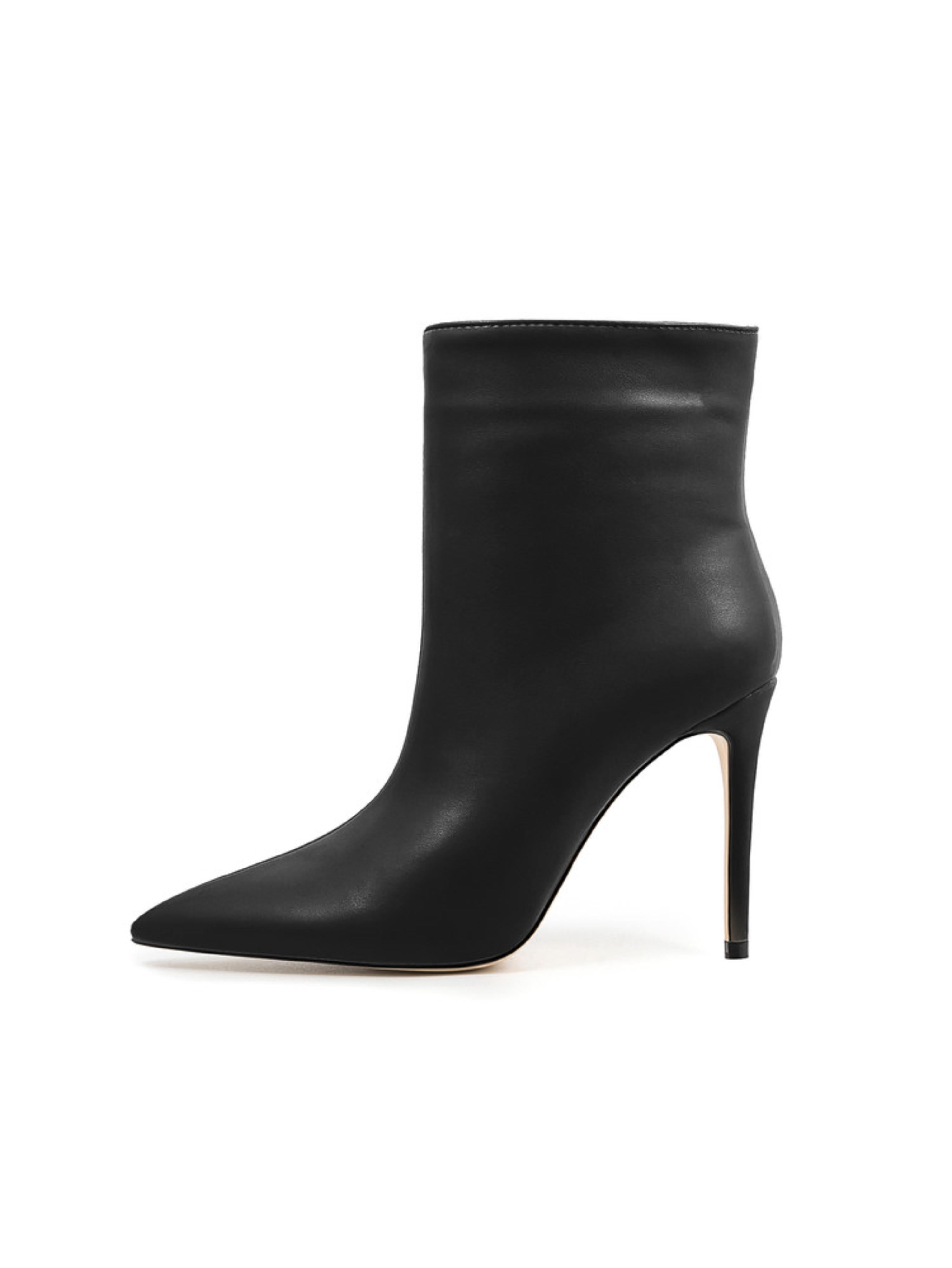 Elegant Black Pointed Toe Stilettos Ankle Boots