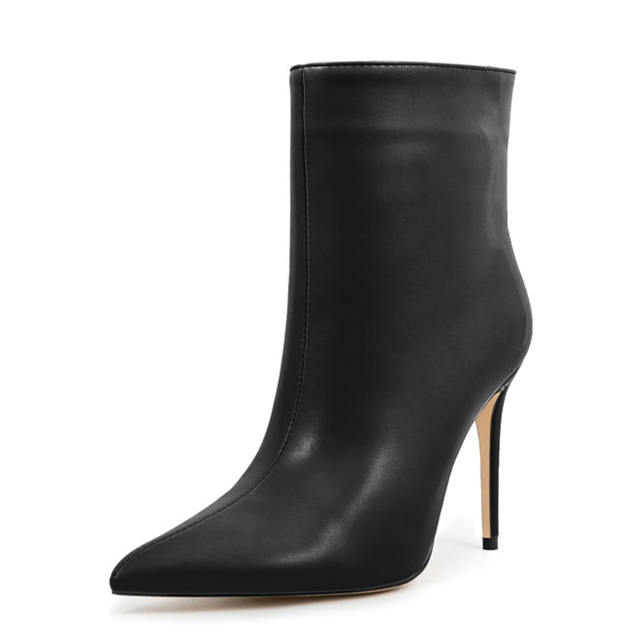 Elegant Black Pointed Toe Stilettos Ankle Boots