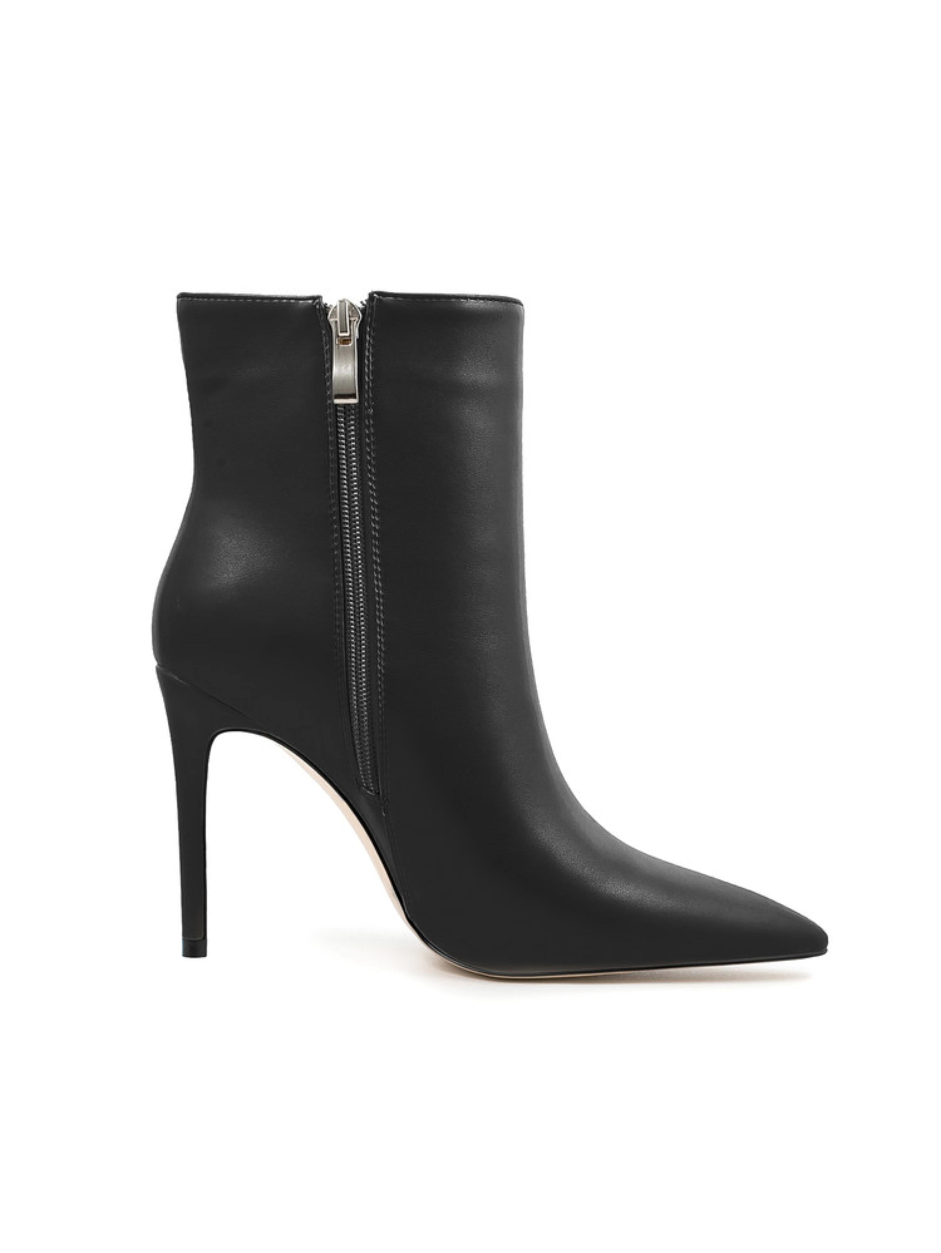 Elegant Black Pointed Toe Stilettos Ankle Boots