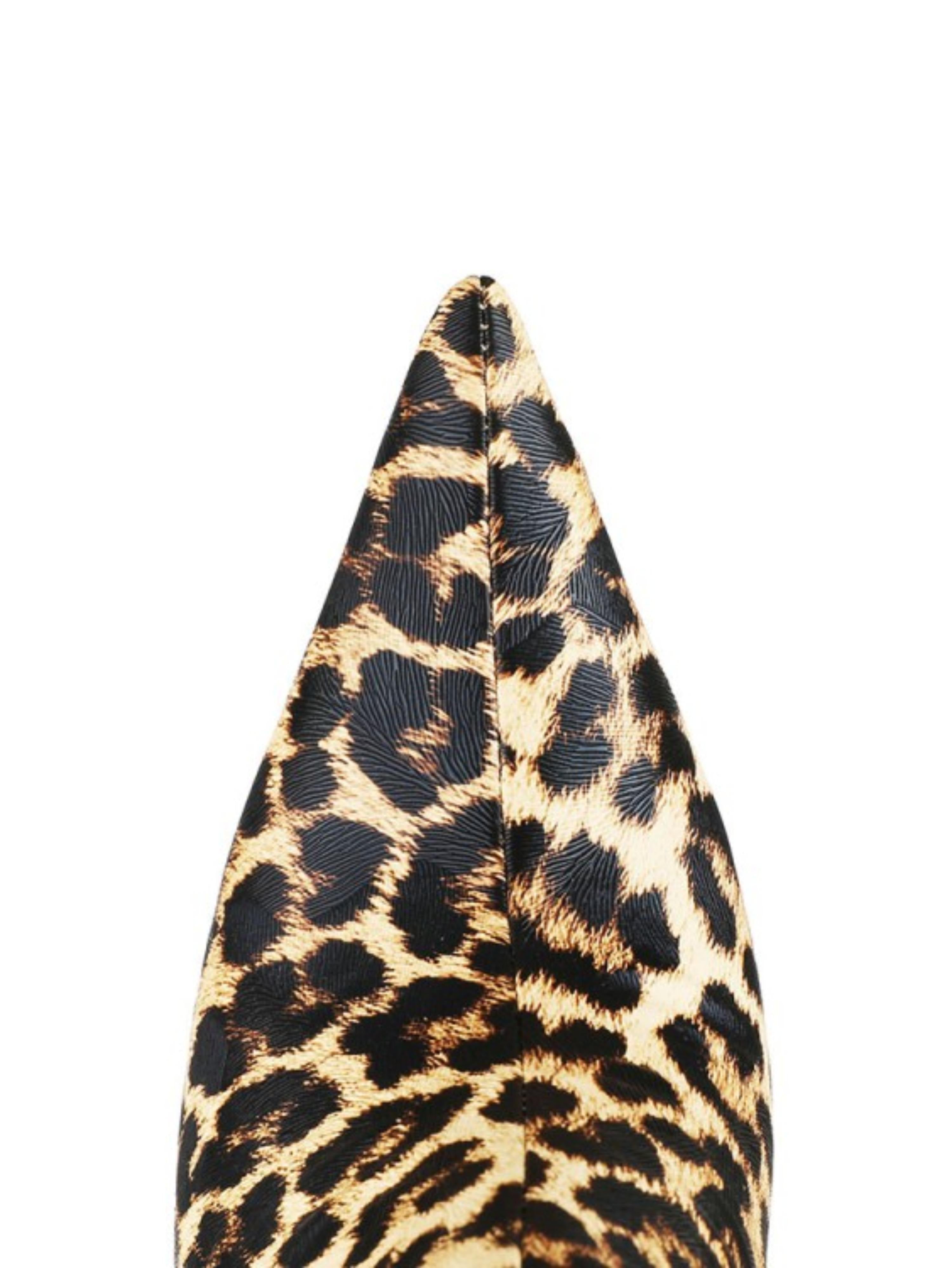 Stiletto High Heels Thigh-High Leopard Boots for Women