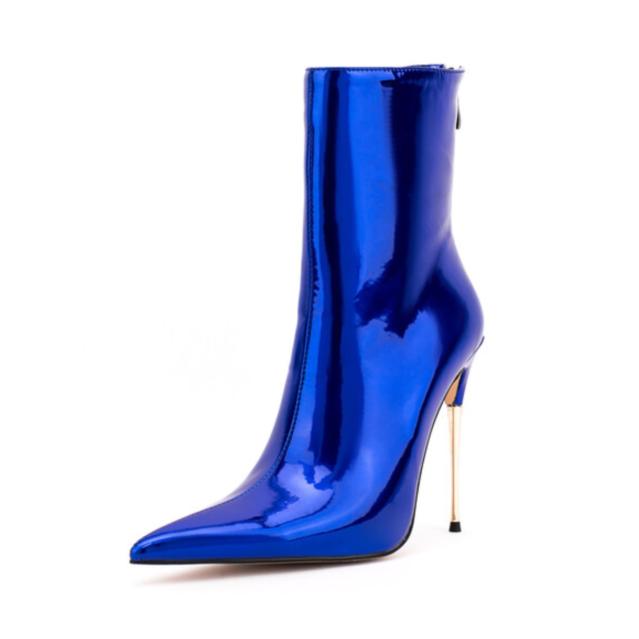 Royal Blue High-Heel Stilettos Ankle Boots for Women