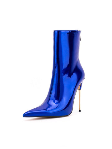 Royal Blue High-Heel Stilettos Ankle Boots for Women