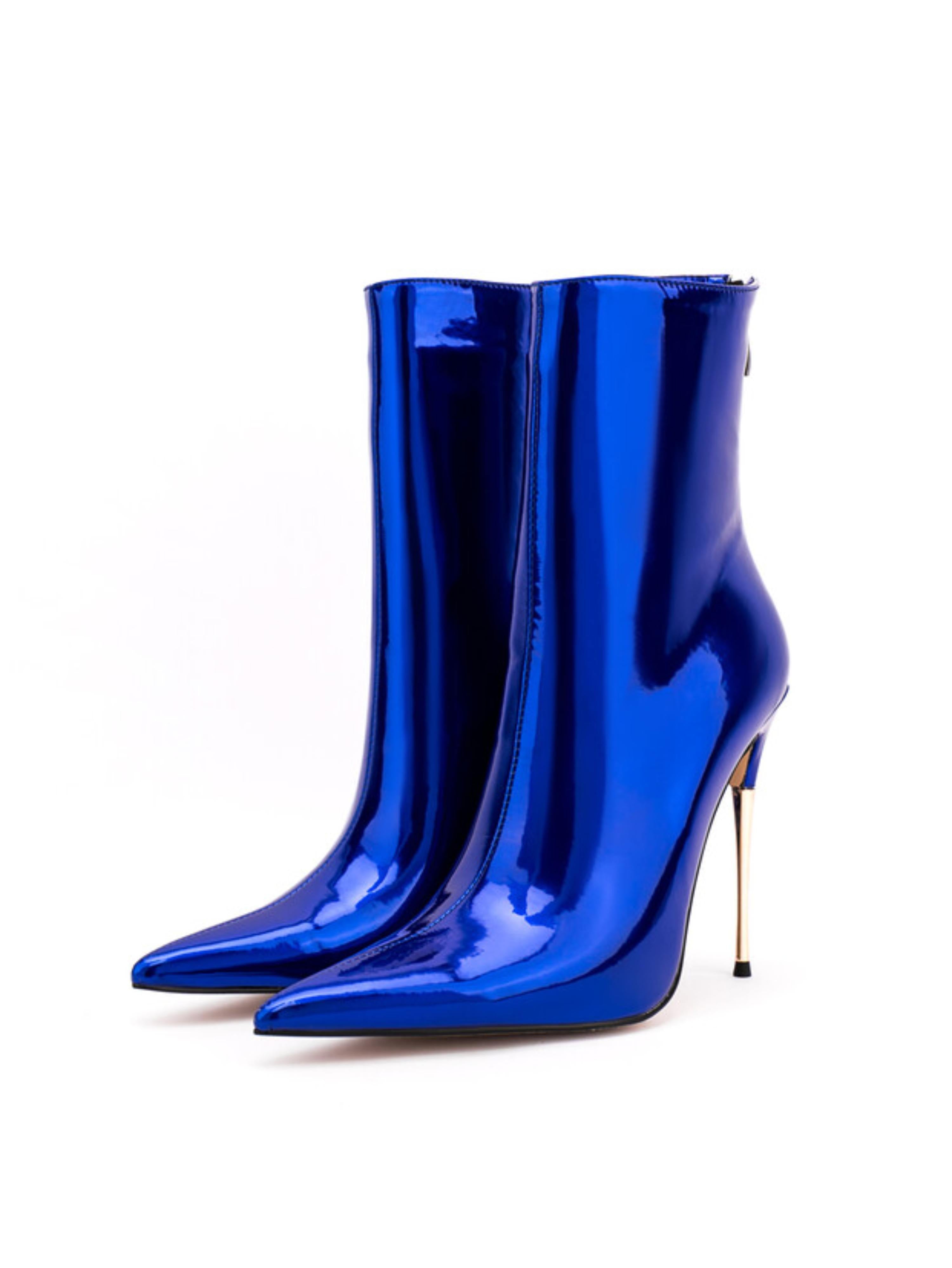 Royal Blue High-Heel Stilettos Ankle Boots for Women