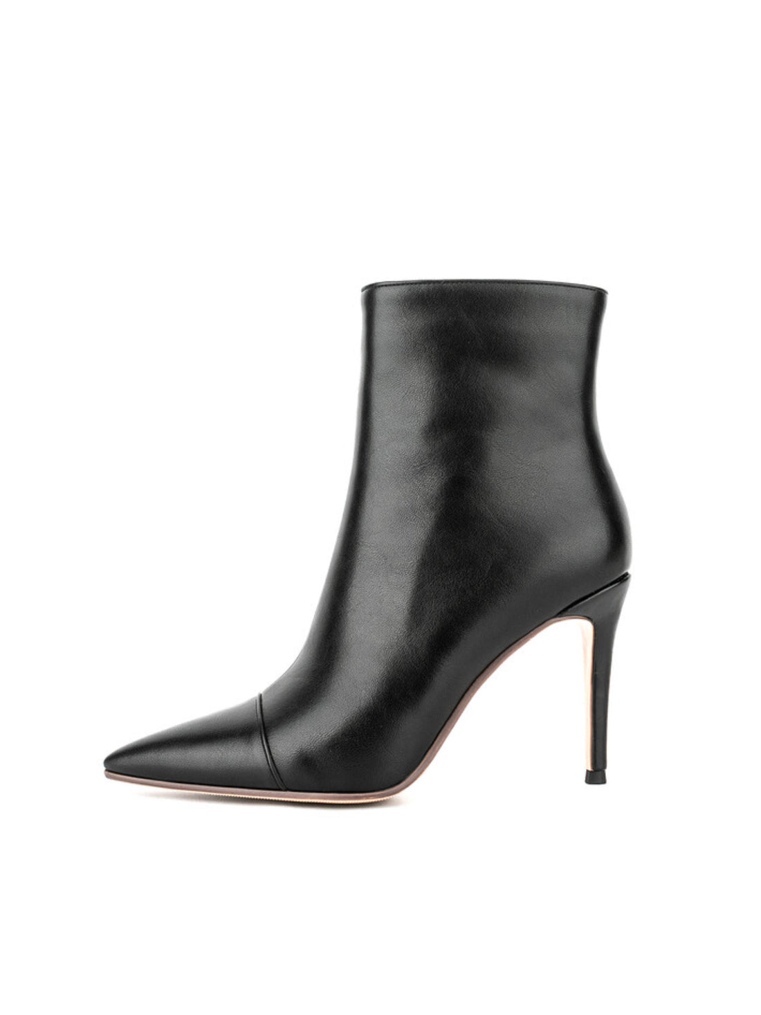 Classic Black Pointed Toe Ankle Boots with High Heels