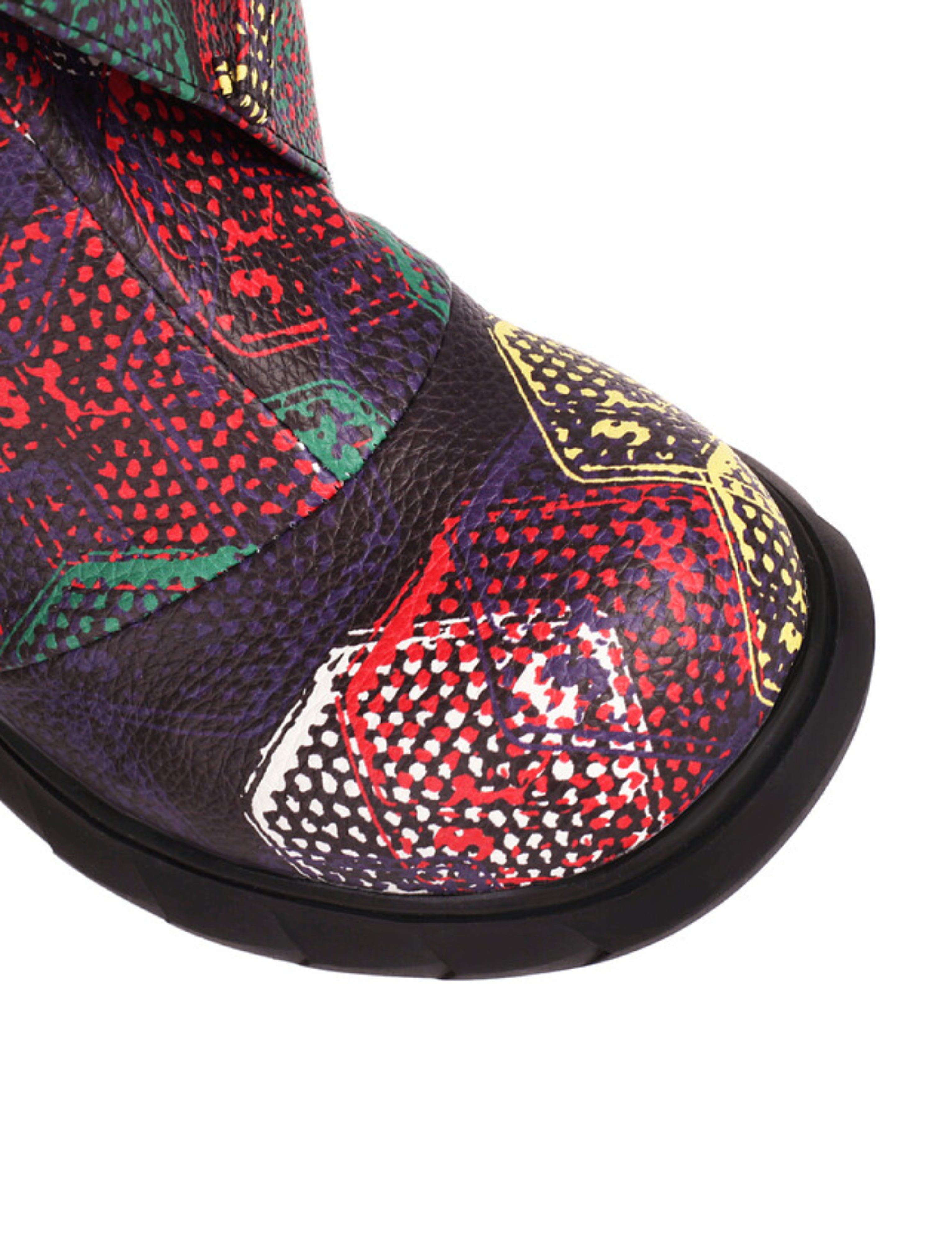 Colorful Fold Over Wedge High-Heel Tall Boots Women