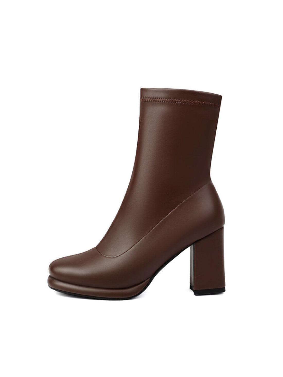 Chocolate Brown High-Heel Ankle Boots for Women