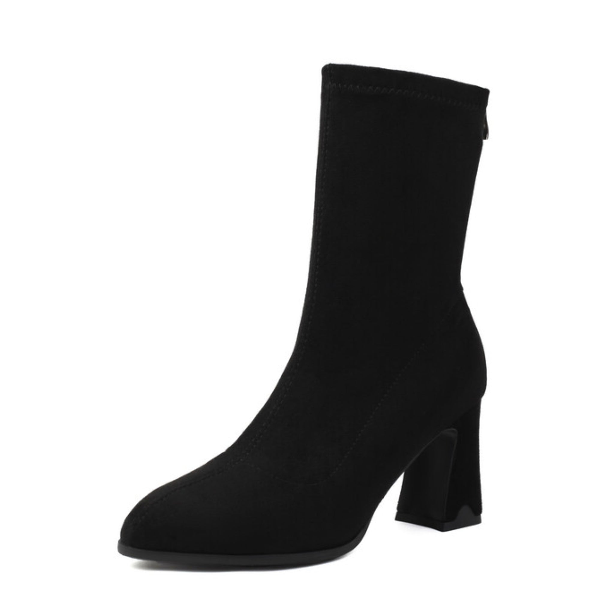 Elegant Black High-Heel Women's Ankle Boots