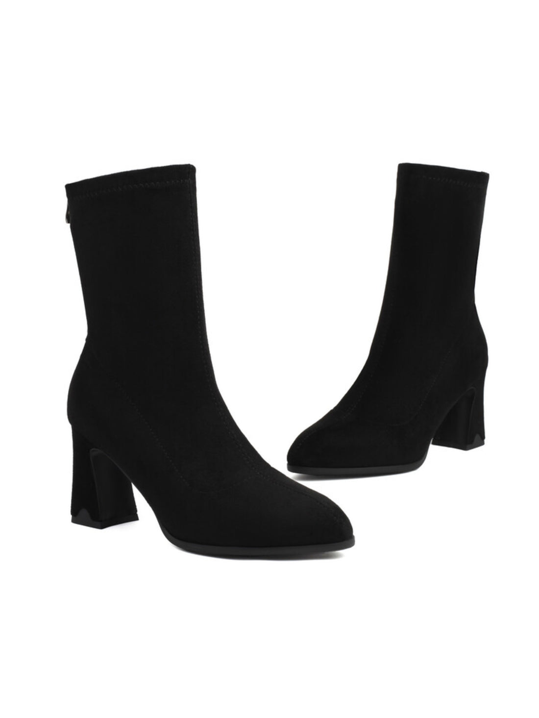 Elegant Black High-Heel Women's Ankle Boots