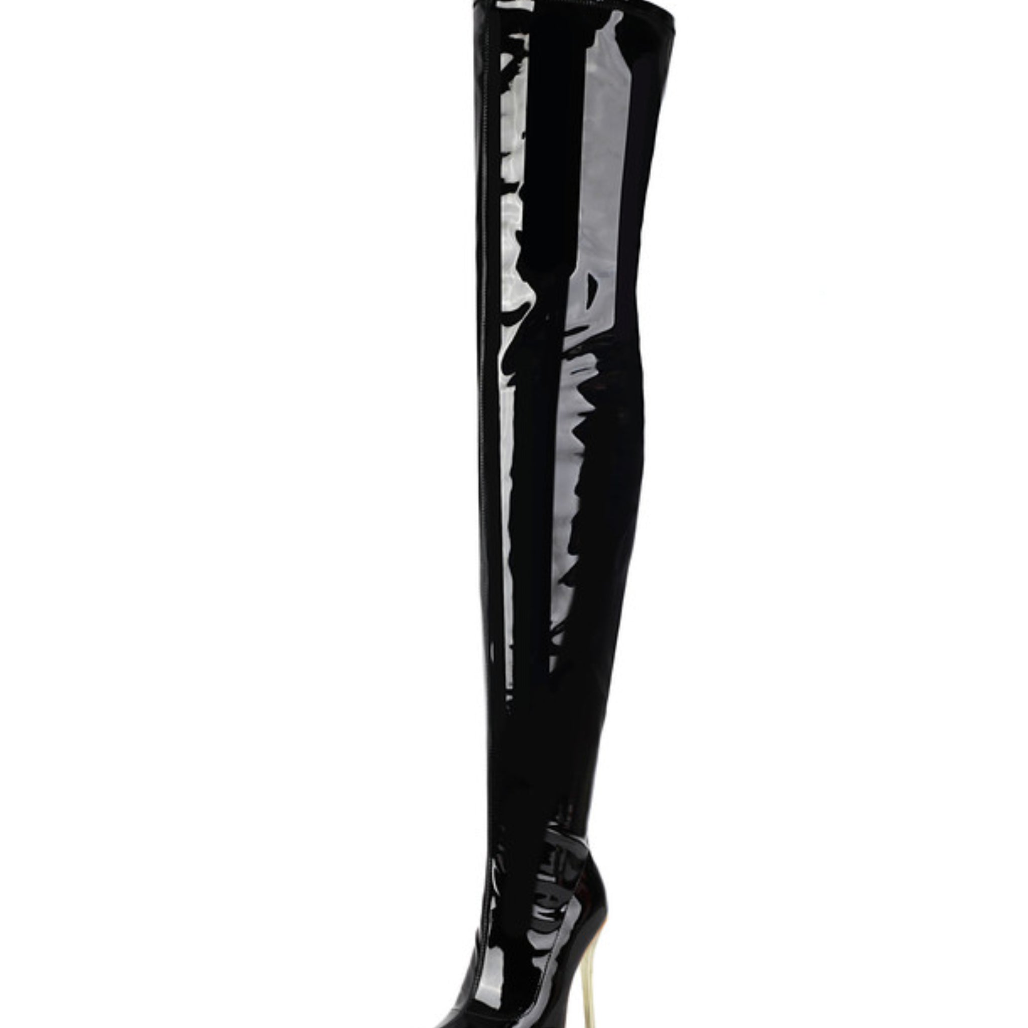 Black Pointed Toe Over-The-Knee Boots Women
