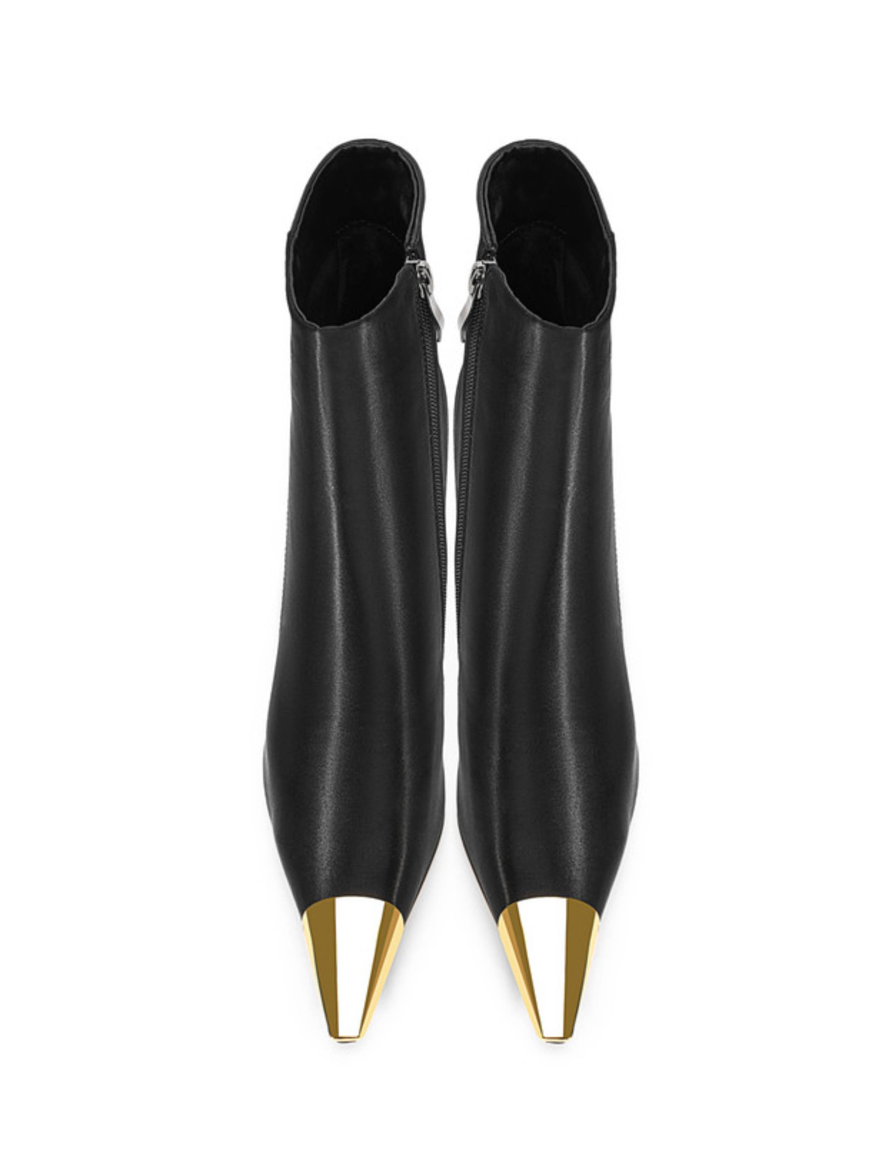 Midnight Edge Black Ankle Boots with Heels